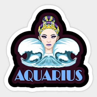 Aquarius horoscope sign Sticker